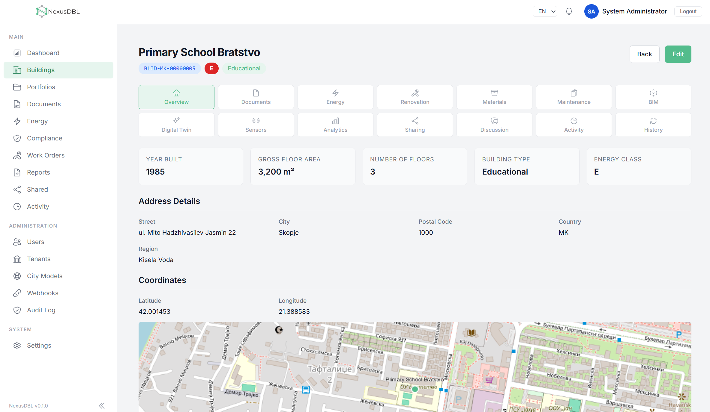 Digital Building Registry