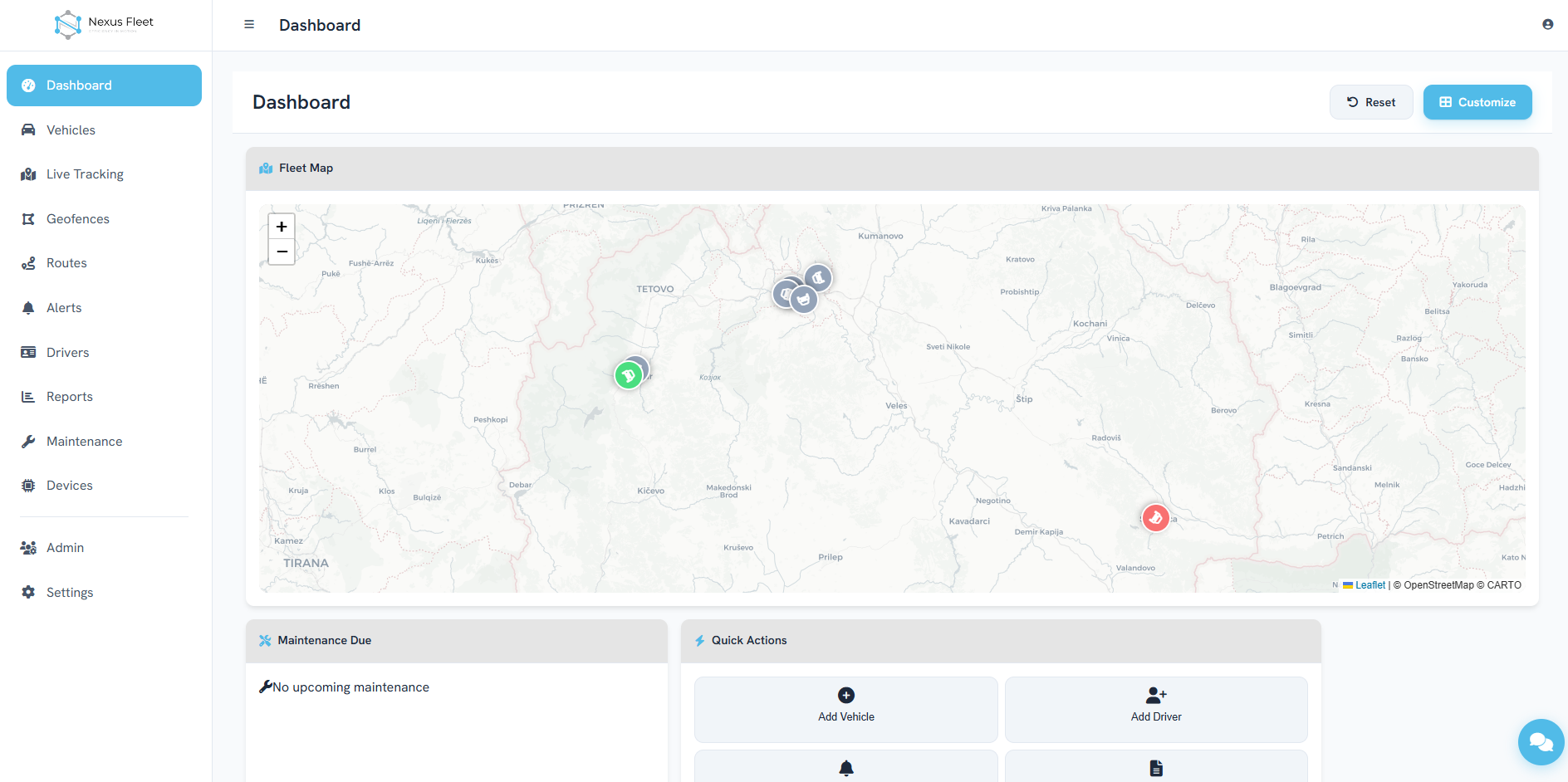 Nexus GPS — Dashboard
